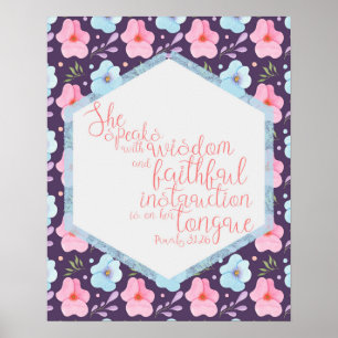 Proverbs  31:26 poster