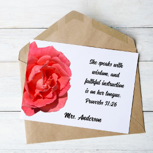 Proverbs 31:26 Thank You Wise Christian Woman Card