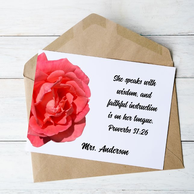 Proverbs 31:26 Thank You Wise Christian Woman Card (Creator Uploaded)