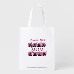 Proverbs 31:28 MOM Mother's Day Grocery Bag