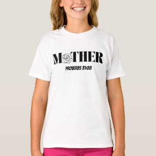 Proverbs 31:28 Mother T-Shirt – Faith-Inspired