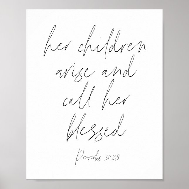 Proverbs 31:28 Script Poster (Front)