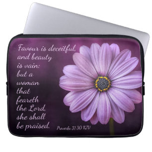 Proverbs 31:30 - A woman that feareth the Lord Laptop Sleeve