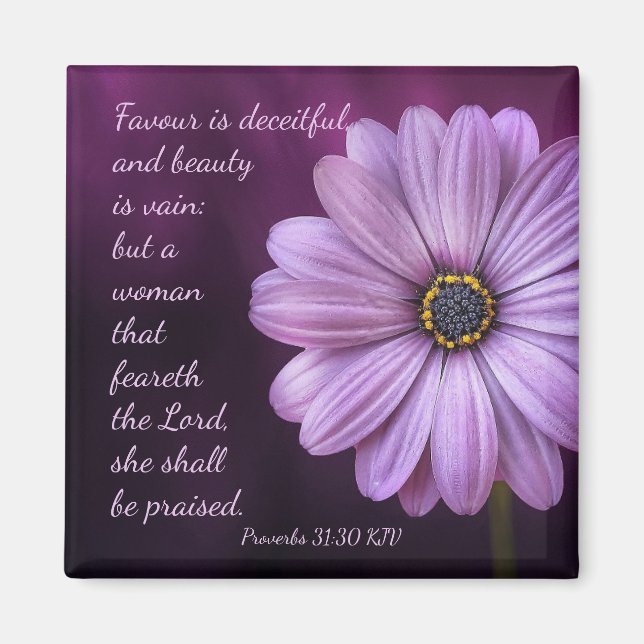 Proverbs 31:30 - A woman that feareth the Lord Magnet (Front)