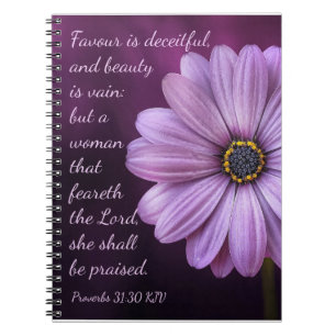 Proverbs 31:30 - A woman that feareth the LORD Notebook