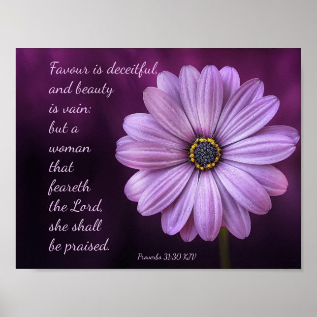 Proverbs 31:30 - A woman that feareth the LORD Poster (Front)