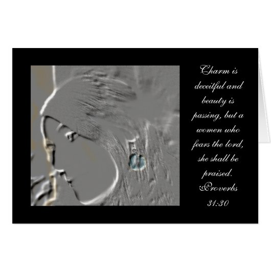 Proverbs 31:30 cards (Front Horizontal)