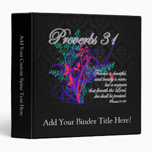 Proverbs 31 Bible Christian Women's 3 Ring Binder
