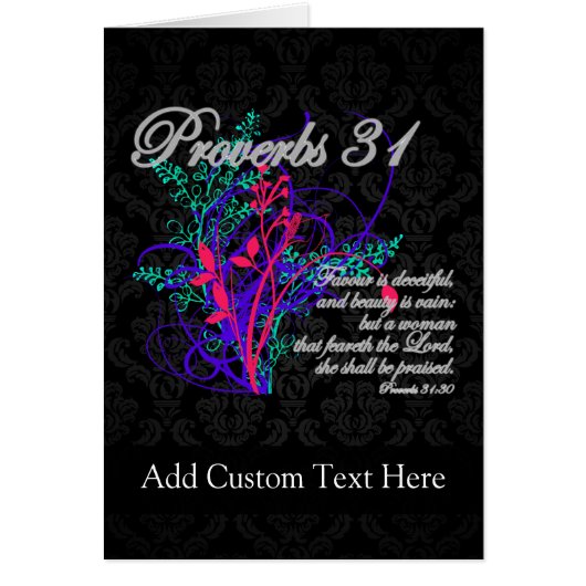 Proverbs 31 Bible Christian Women's Cards (Front)