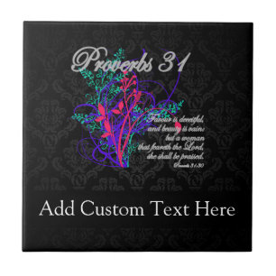 Proverbs 31 Bible Christian Women's Ceramic Tile