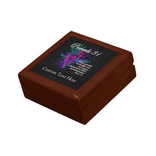 Proverbs 31 Bible Christian Women's Keepsake Box (Side)