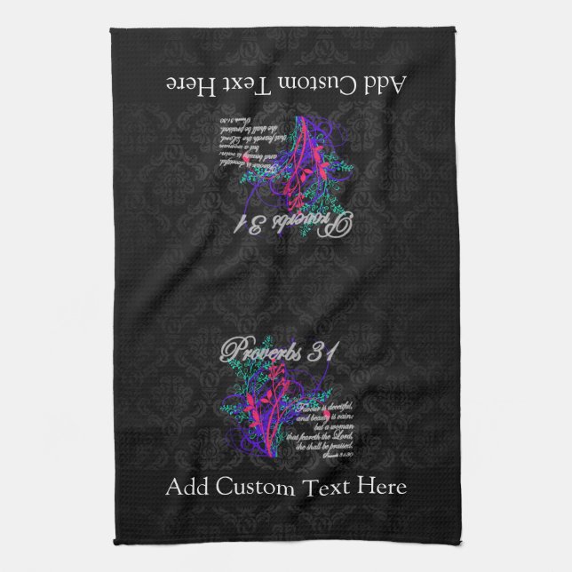 Proverbs 31 Bible Christian Women's Towel (Vertical)