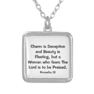 Proverbs 31 Bible Verse Necklace