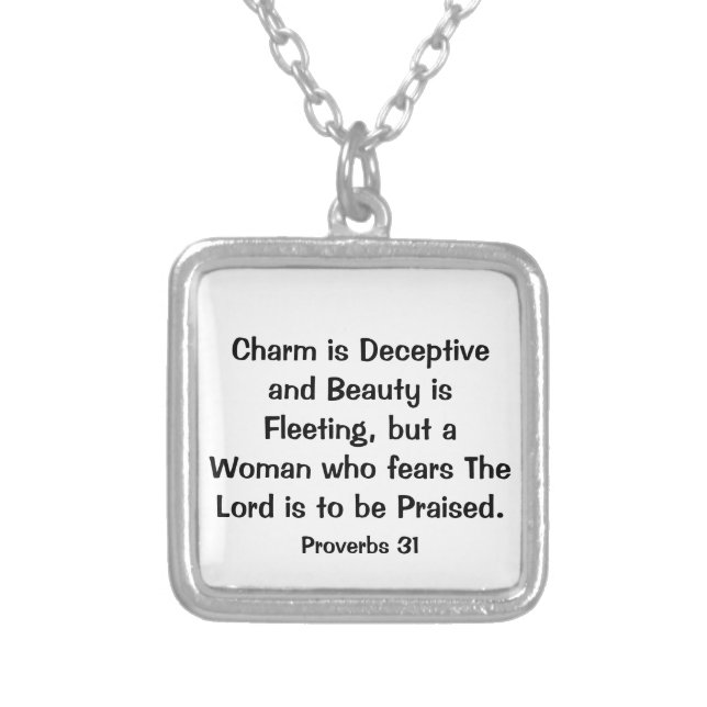 Proverbs 31 Bible Verse Necklace (Front)