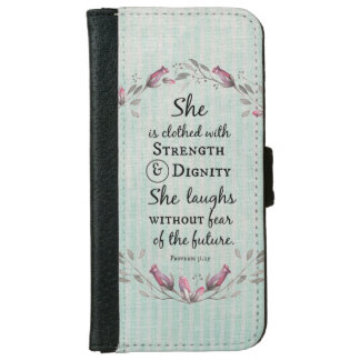 Proverbs 31 Bible Verse Wallet Phone Case For iPhone 6/6s
