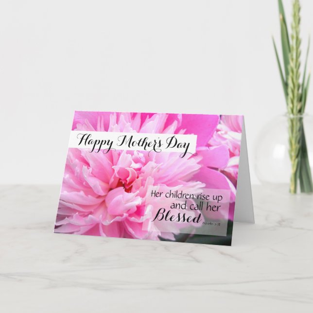 Proverbs 31 Bible Verses Mothers Day Card (Front)