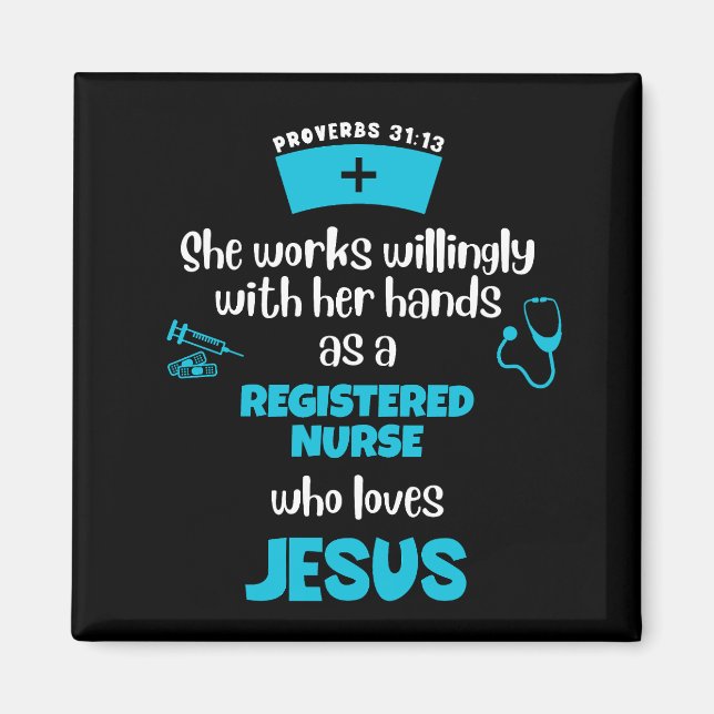 Proverbs 31 CHRISTIAN REGISTERED NURSE Magnet (Front)