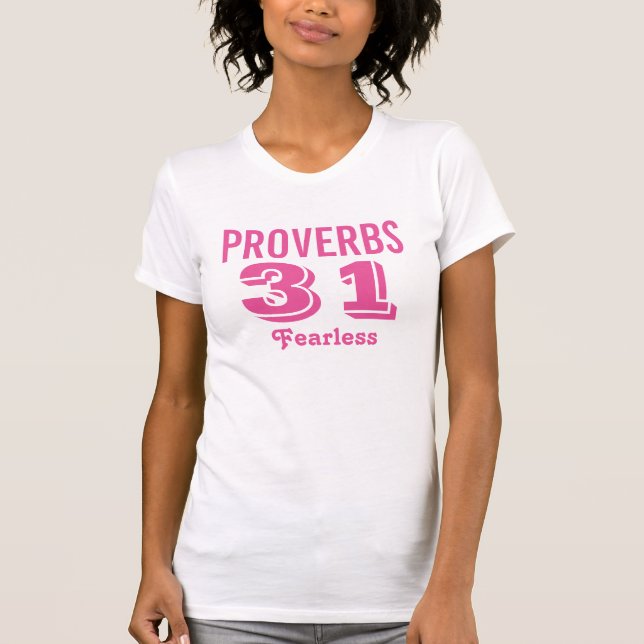 Proverbs 31, Christian T-shirts for ladies (Front)