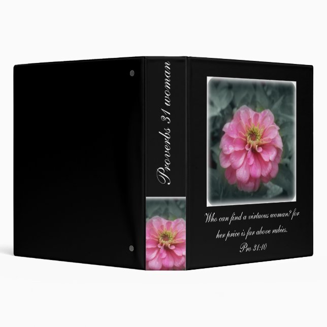 Proverbs 31 collection ~ Pro 31:10 3 Ring Binder (Background)