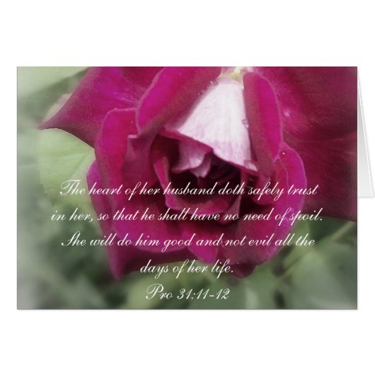 Proverbs 31 Collection ~ Pro 31:11-12 Cards (Front Horizontal)