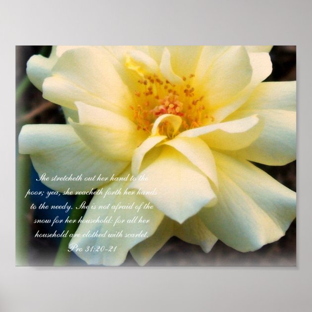 Proverbs 31 Collection ~ Pro 31:20-21 Poster | Zazzle