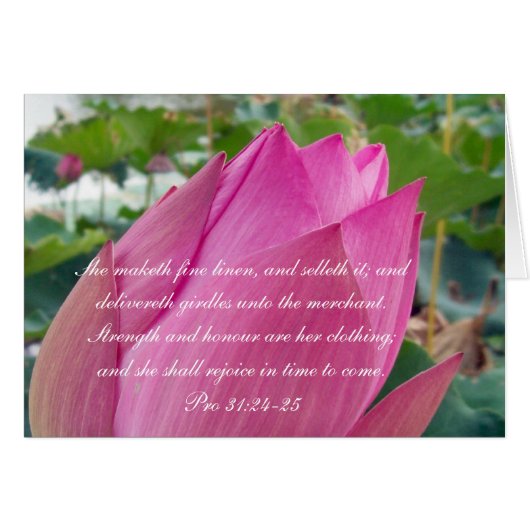 Proverbs 31 Collection ~ Pro 31:24-25 Cards (Front Horizontal)