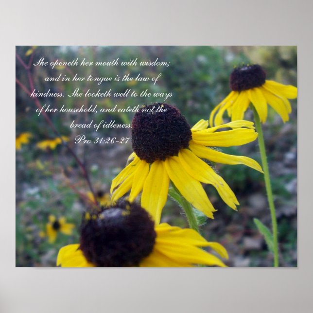 Proverbs 31 Collection~ Pro 31:26-27 Poster (Front)