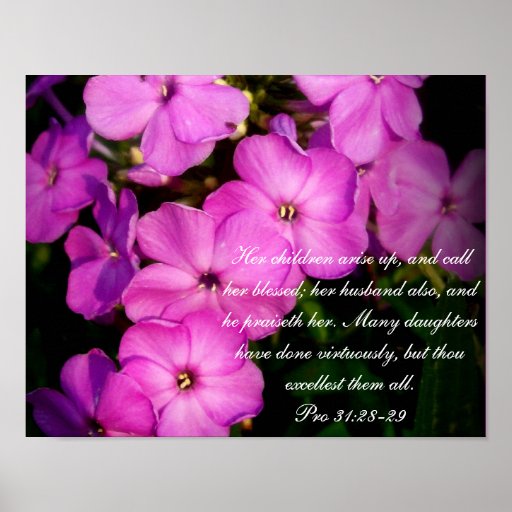 Proverbs 31 Collection ~ Pro 31:28-29 Poster | Zazzle