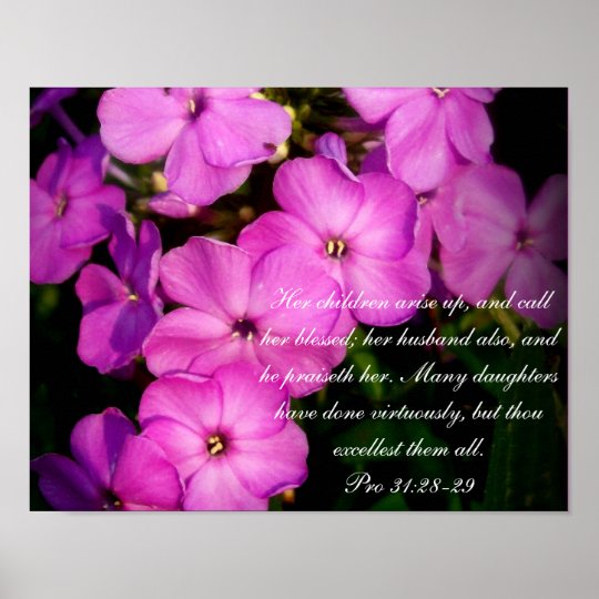 Proverbs 31 Collection ~ Pro 31:28-29 Poster | Zazzle.com