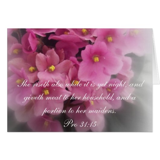 Proverbs 31 Collection ~ Proverbs 31:15 Cards (Front Horizontal)