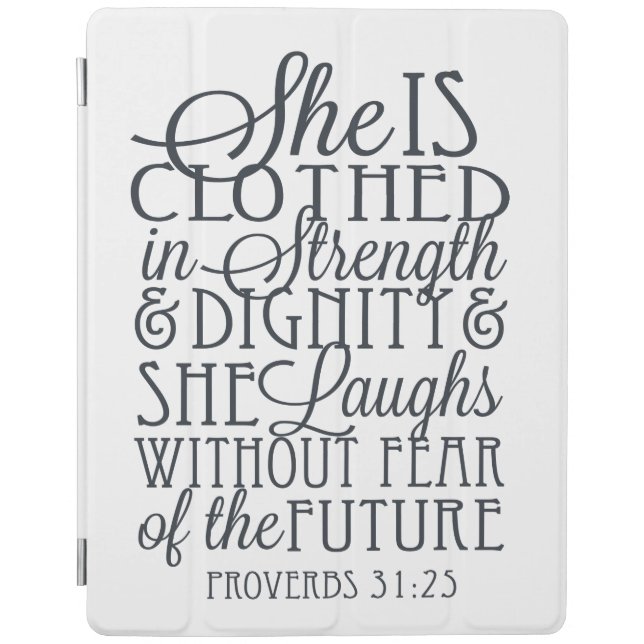 Proverbs 31 Gifts - Clothed in Strength & Dignity iPad Smart Cover (Front)