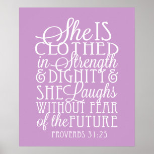 Proverbs 31 Gifts - Clothed in Strength & Dignity Poster