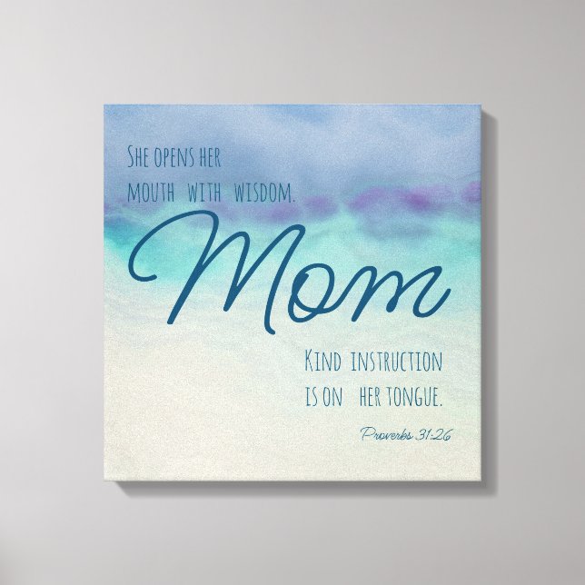 Proverbs 31 Mom Canvas Print (Front)