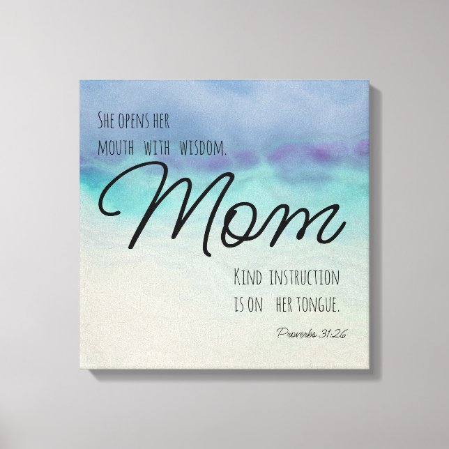 Proverbs 31 Mom Canvas Print (Front)