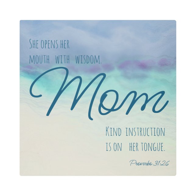 Proverbs 31 Mom Metal Print (Front)