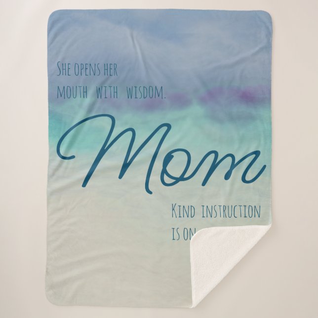 Proverbs 31 Mom Sherpa Blanket (Front)