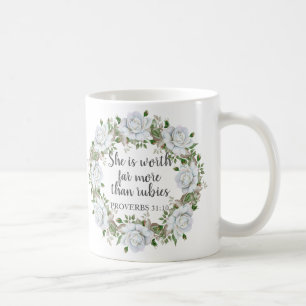 Proverbs 31 Mother Far More Than Rubies Roses Coffee Mug