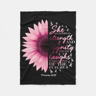 Proverbs 31 Verse Shirts Christian Breast Cancer A Fleece Blanket