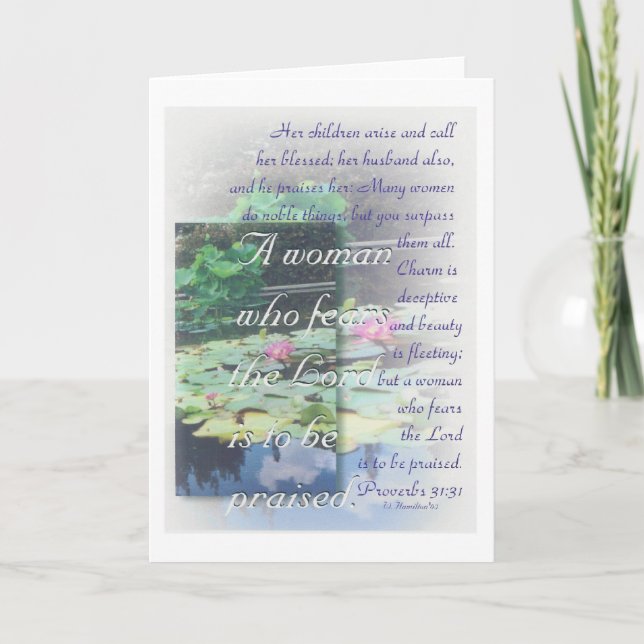 Proverbs 31 woman card (Front)
