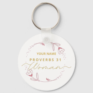 Proverbs 31 woman Christian Bible verse Keychain