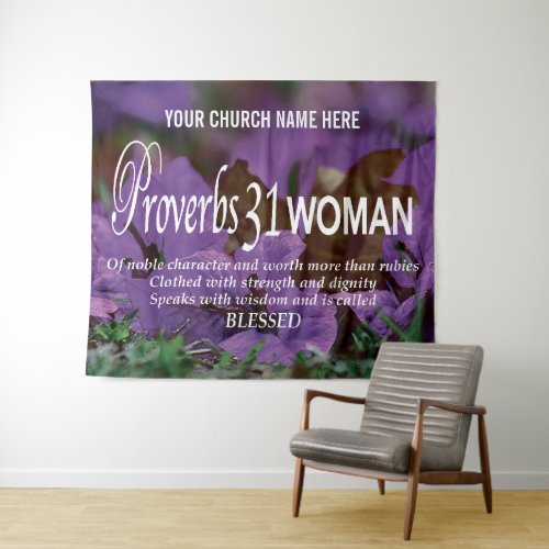 PROVERBS 31 WOMAN Christian Church Tapestry
