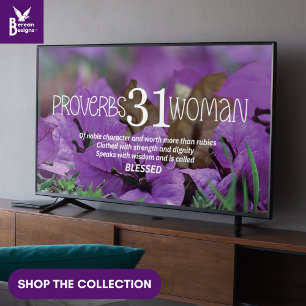 PROVERBS 31 WOMAN Christian Frame Art for TV Poster