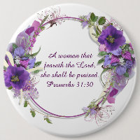 Proverbs 31 Woman Christian Purple Flower Wreath