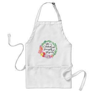 Proverbs 31 Woman Clothed with Strength & Dignity Adult Apron