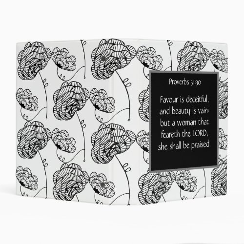 Proverbs 31 Woman Floral  Mini Binder