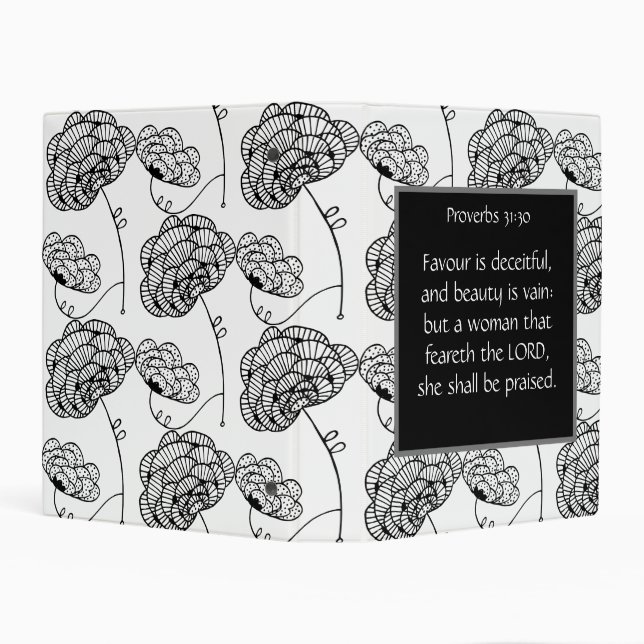 Proverbs 31 Woman Floral  Mini Binder (Background)