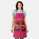 Proverbs 31 Woman | Floral | Pink Personalized Apron at Zazzle