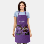 Proverbs 31 Woman | Floral | Purple Personalized Apron at Zazzle