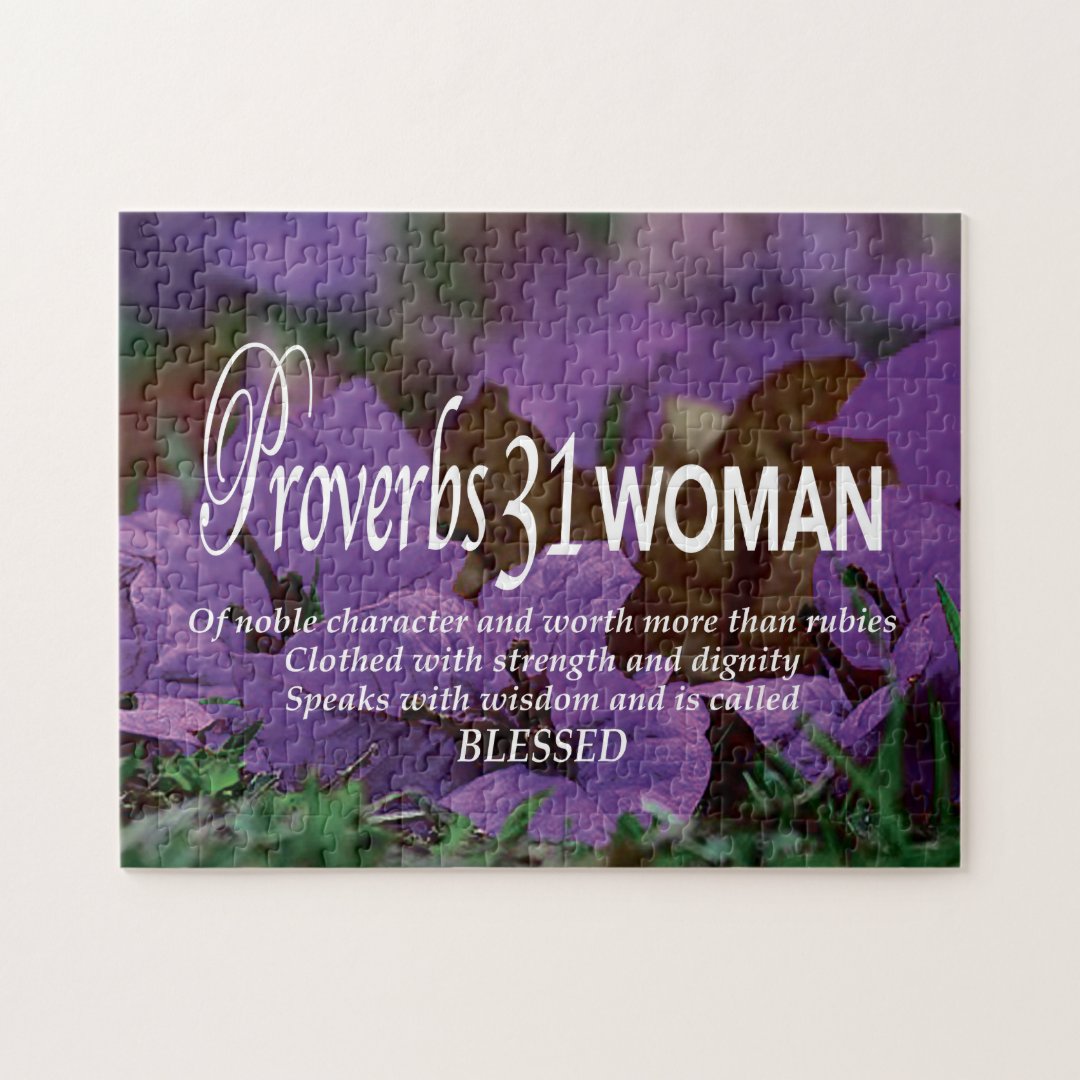 PROVERBS 31 WOMAN Inspirational Christian Jigsaw Puzzle | Zazzle