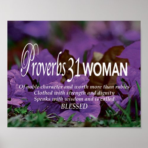 PROVERBS 31 WOMAN Inspirational Christian Poster